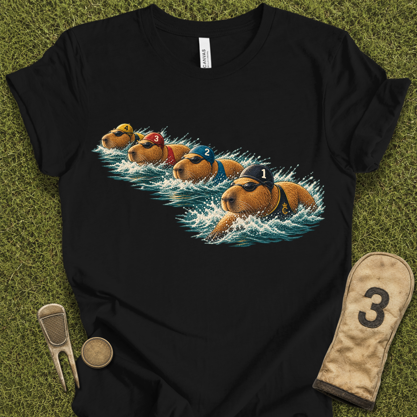 Capibara Swimming Race T-Shirt