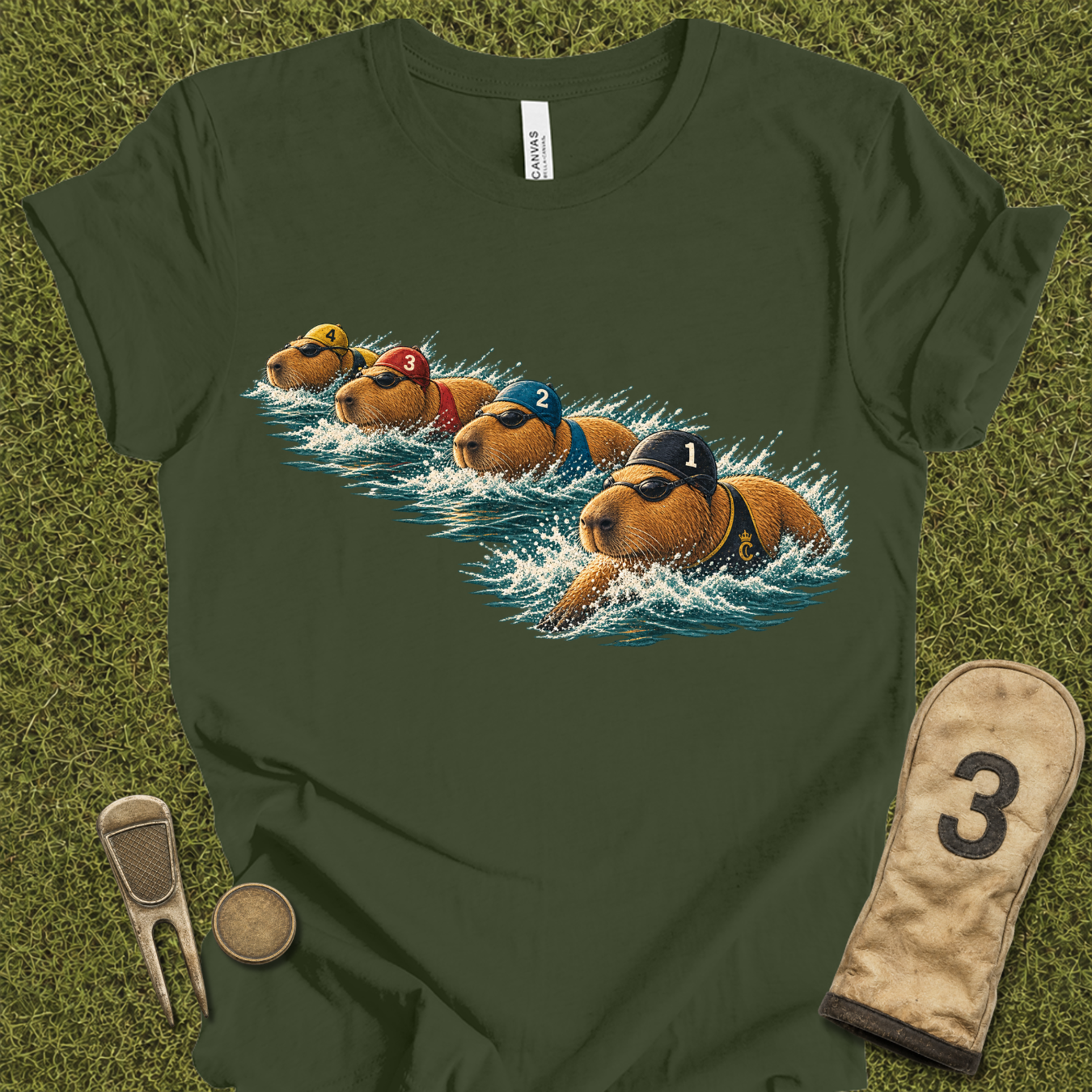 Capibara Swimming Race T-Shirt