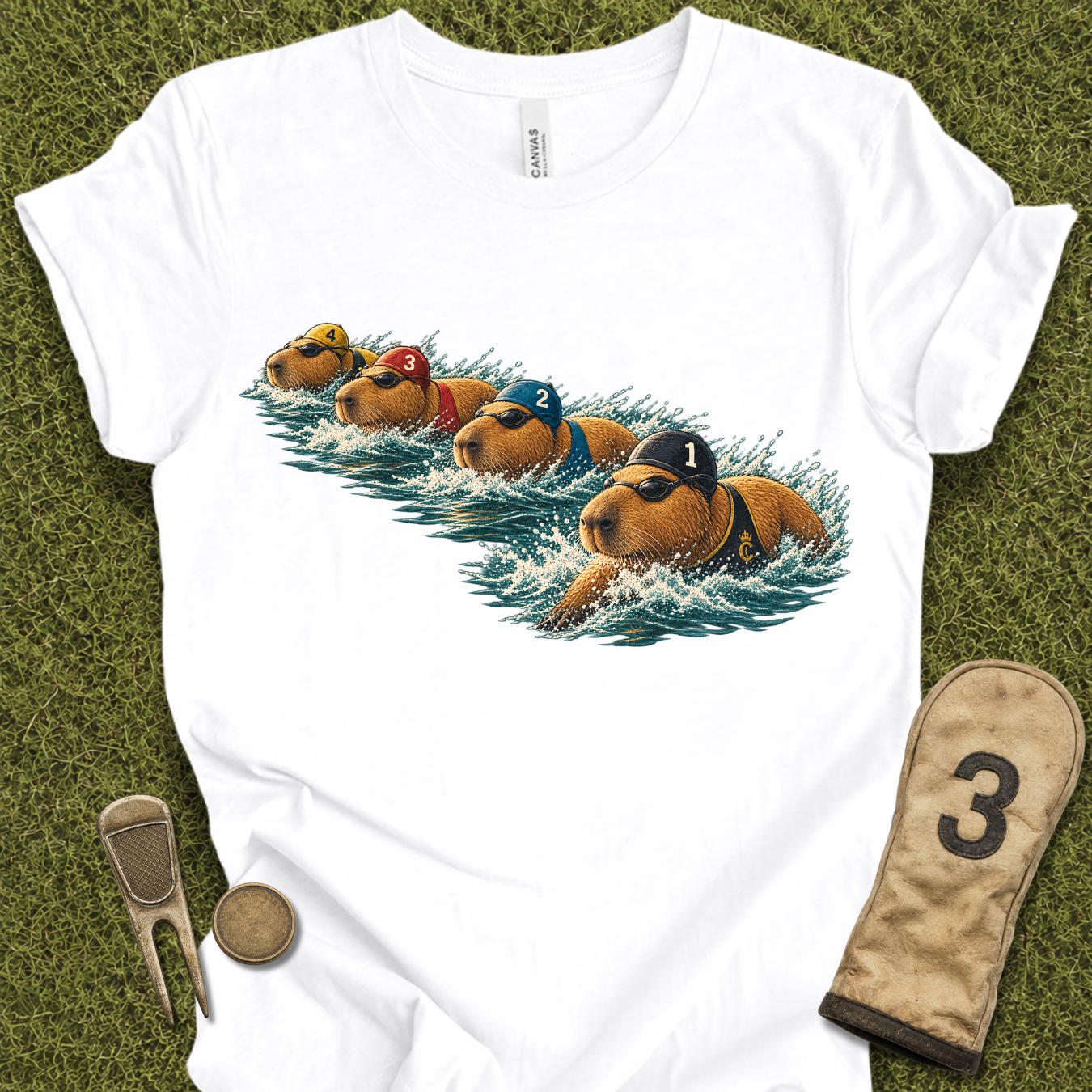 Capibara Swimming Race T-Shirt