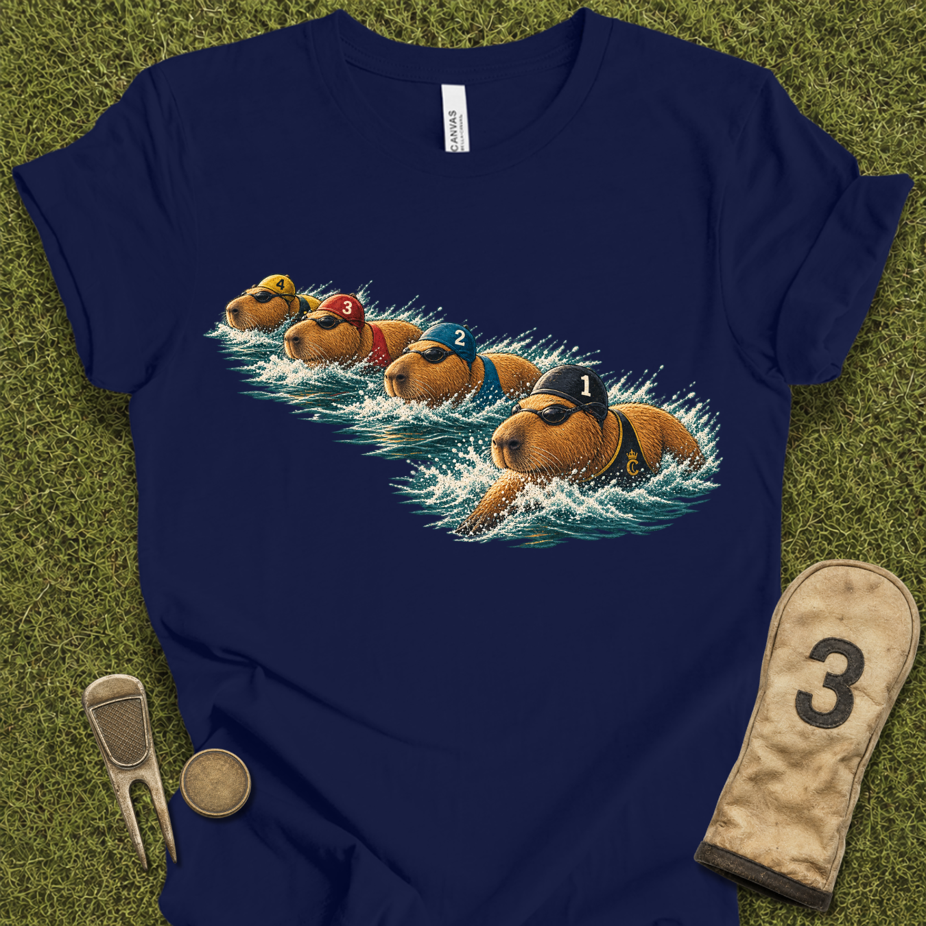 Capibara Swimming Race T-Shirt