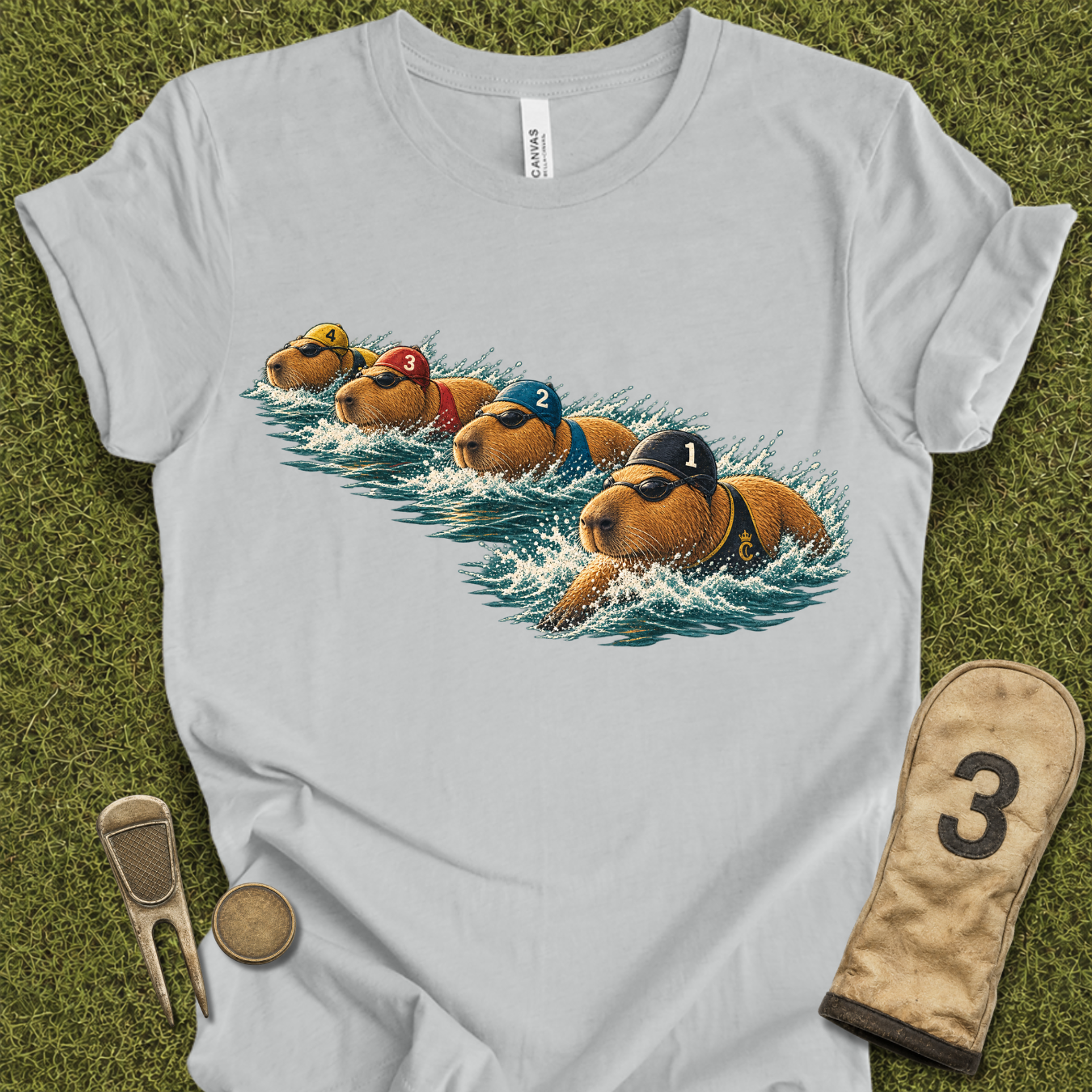 Capibara Swimming Race T-Shirt